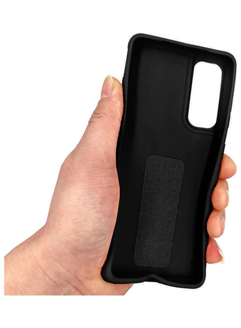 بورتوني غطاء حماية بمقبض حزام اليد لهاتف سامسونج جالاكسي S21 بلس أسود - Image 2