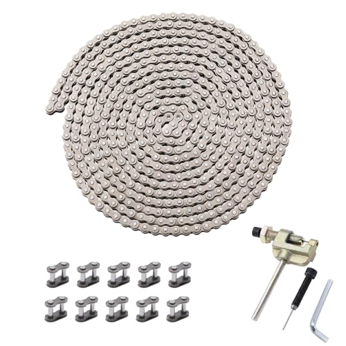 KAMIER 25H Roller Chain 10 Feet 480 Links Breaker for Razor MX350 MX500 MX650 SX500 RSF650 Dirt Bike E300 E200 E100 Electric Scooter ATV Quad Go Kart 47cc 49cc 2-Stroke Mini Pocket Rocket Bike Parts - Image 1