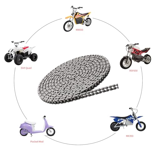 KAMIER 25H Roller Chain 10 Feet 480 Links Breaker for Razor MX350 MX500 MX650 SX500 RSF650 Dirt Bike E300 E200 E100 Electric Scooter ATV Quad Go Kart 47cc 49cc 2-Stroke Mini Pocket Rocket Bike Parts - Image 2