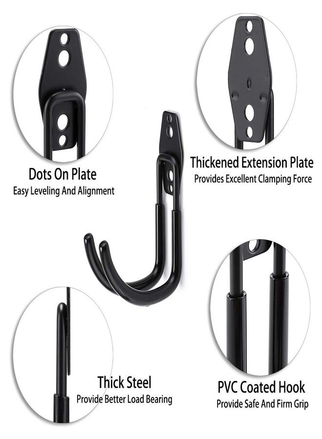 JUXYES Heavy Duty Wall Mounted Garden Pipe Reel Holder - Car and Cord Hanger, Pipe Reel Holder with Screws & Expansion Bolt (Black) - Image 3