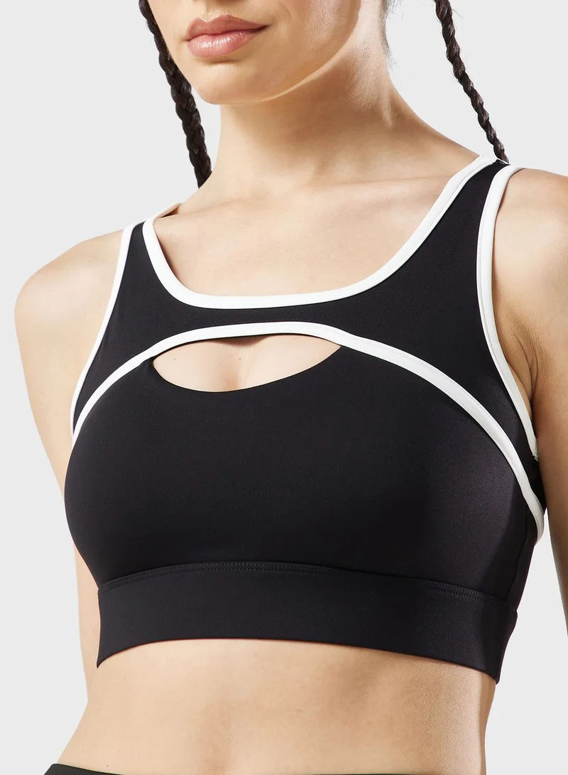 FRWD Contrast Hem Cutout Detail Sports Bra