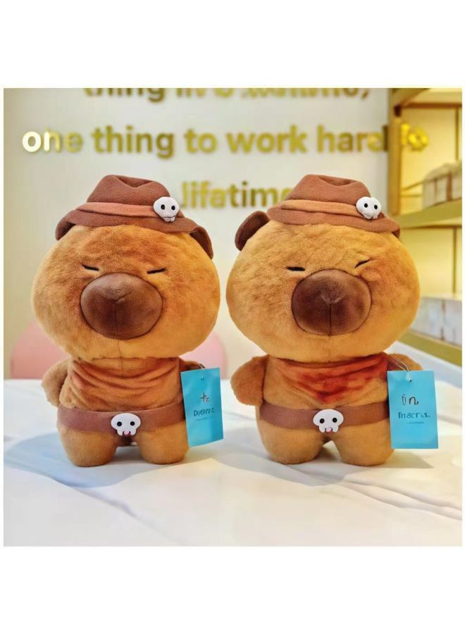 Plush Toy 8-inch Grasping Machine Doll Wedding Throwing Doll Doll Machine Doll Plush Batch Pushing Gift-Specifications:Pirate Capybara-Color:8inch (about 25cm) - Image 1