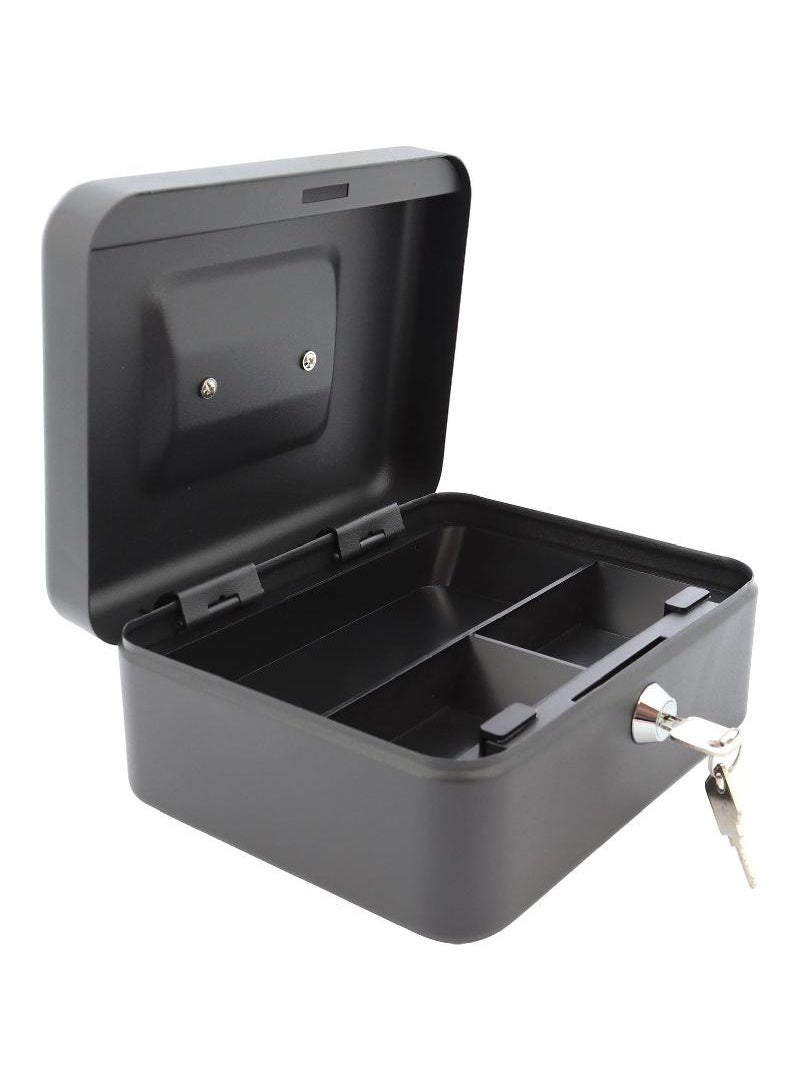 Royal Falcon Royal Falcon Cash Box Key Lock 8" Metal Matte Black - Image 1