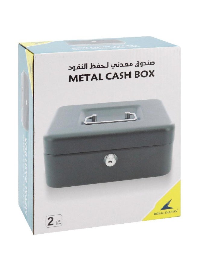 Royal Falcon Royal Falcon Cash Box Key Lock 8" Metal Matte Black - Image 4