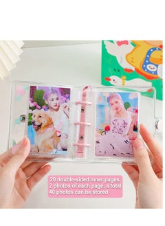 20 Sheets 40 Pockets 3 Inch Mini Photo Album in Loose Leaf Refillable 3-Rings Transparent Photocard Binder Kpop Holder Book with Cute Pendant for Picture Cards Storage Pink Rabbit - pzsku/ZA62D39097925EE488D6CZ/45/_/1700041212/9c6b9d58-a7fc-4006-80be-276d2d9abcfa