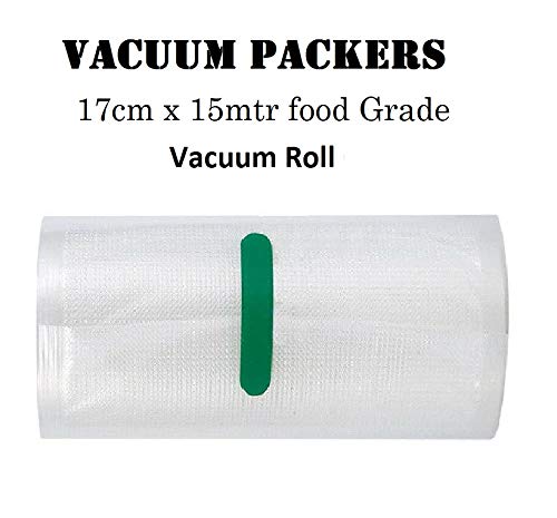 VACUUM PACKERS 17cm x 15 Meter Food Vacuum Sealer Roll Transparent - Image 2