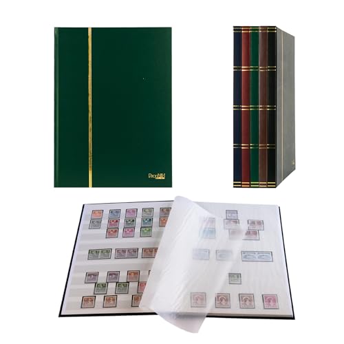 Prophila Collection Prophila Stamp Album New 16 White Sides Green Cover - Image 1