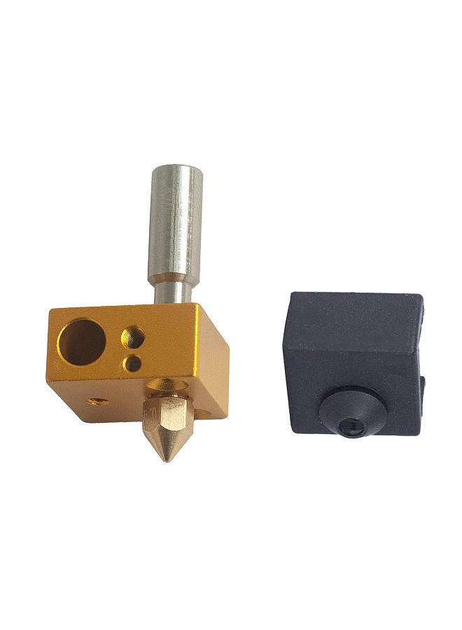 3D Printer Parts Heatbreak Throat + Silicone Sock + Heater Block + MK8 Nozzle Set Compatible with CR10/ender3 Series 3D Printers  - Image 5