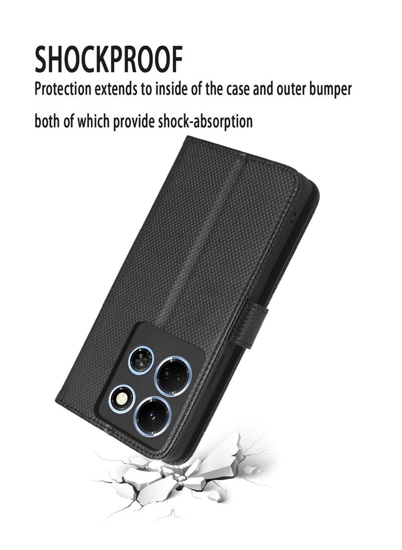 X-level - Infinix Note 30 5G/X6711 Phone Case Cover With Full Body Camera Len Protector PU Leather Wallet Card Holder Shockproof Protective Back Cover With Release Hand Phone Holder Daily Video Kickstand - Image 1