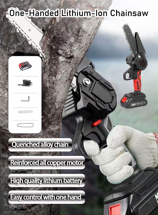 4-Inch One-Hand Lithium Chainsaw for Tools and Equipment - Versatile Saw - Image 1