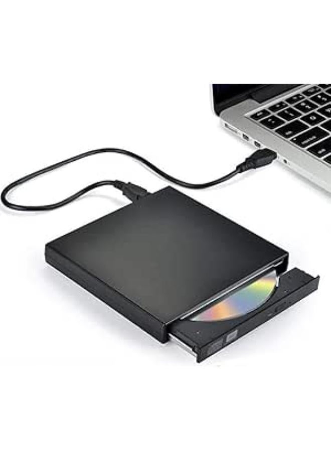 thinkpad External CD DVD Drive, USB 2.0 Slim Protable External CD-RW Drive DVD-RW Burner Writer Player for Laptop Notebook PC Desktop Computer 