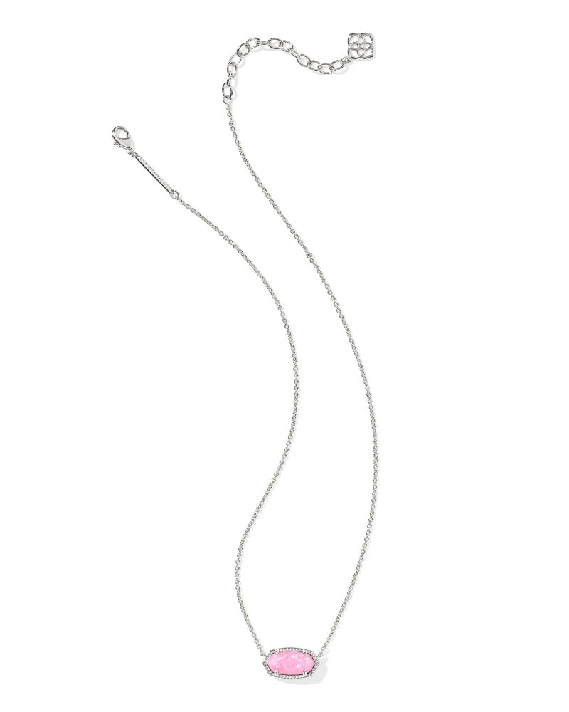Kendra Scott Elisa Pendant Necklace for Women, Fashion Jewelry, Silver-Plated Brass, Carnation Kyocera Opal - Image 2