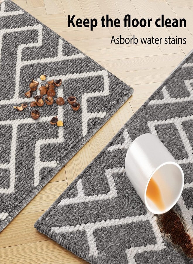 hicorfe Kitchen Rugs and Mats Sets,Non-Slip 2 Pieces Absorbent 100% Polypropylene Rug,Comfort Kitchen Runner Mat,Washable for Kitchen,Sink,Laundry(20" x 31.5" Plus 20" x 48",Grey) - Image 5