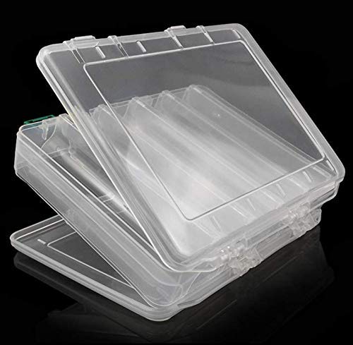 Milepetus Double-Sided Fishing Lure Hook Tackle Box Visible Hard Plastic Clear Fishing Lure Bait Squid Jig Minnows Hooks Accessory Storage Case Container (Clear-10 Slots) - Image 5