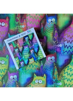 Better Me Funky Felines Square 1000 Piece Puzzle - Funny & Colorful Cat Puzzles For Adults 1000 Piece, Unusual Trippy Smiling Kitty Cats Puzzle  - Image 3