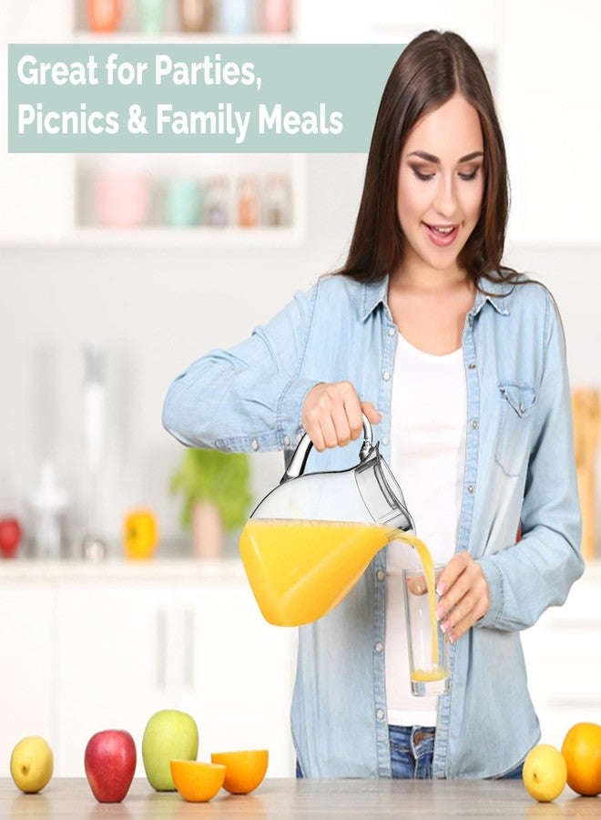 MosJos Acrylic Pitcher (72 oz), Clear Plastic, Water Pitcher with Lid, Shatterproof, BPA-Free Clear Pitcher, Ideal for Sangria, Lemonade, Juice, Iced Tea & More - Image 3