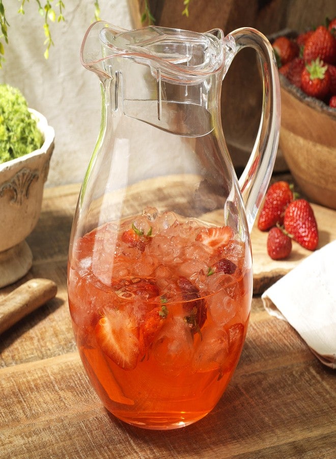 MosJos Acrylic Pitcher (72 oz), Clear Plastic, Water Pitcher with Lid, Shatterproof, BPA-Free Clear Pitcher, Ideal for Sangria, Lemonade, Juice, Iced Tea & More - Image 1