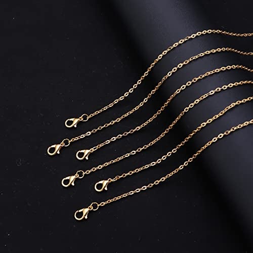 Forise 24pcs Necklace Chains Bulk 2mm Gold Plated Alloy Cable Links Chains for DIY Jewelry Making 18 Inches - Image 4