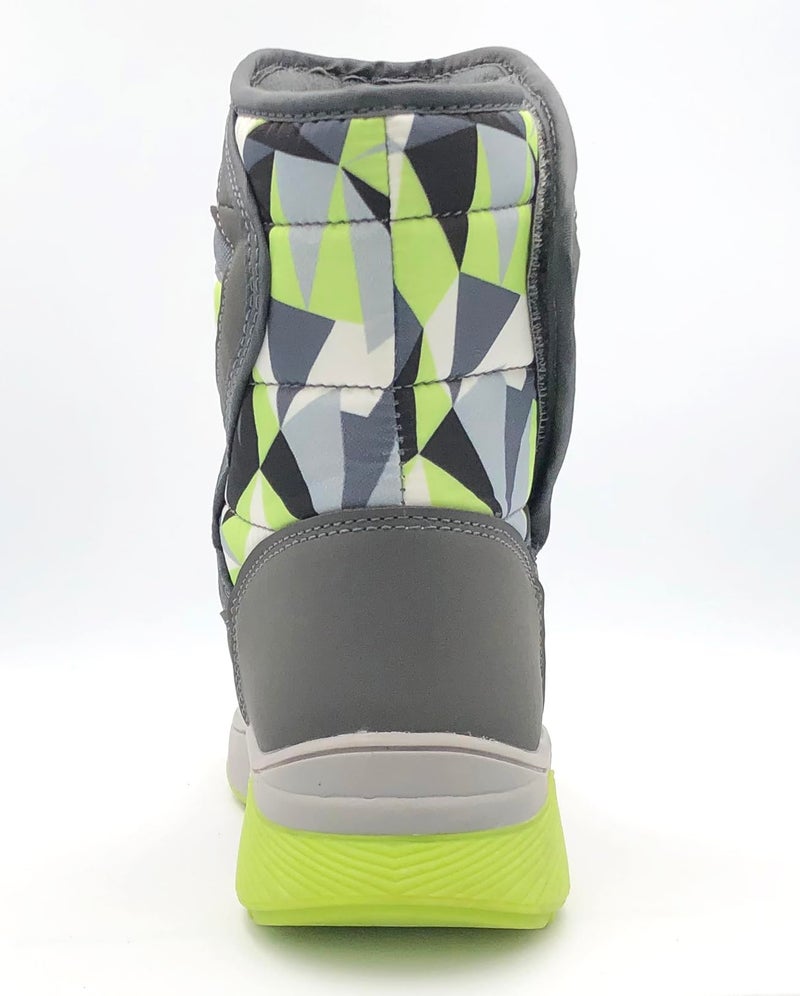 REDVOLUTION Kid's Snow Boots Slip-Resistant Waterpoof Winter Fashion Shoe (450K green, big kid 5) - Image 4