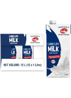 Al Ain Farms Al Ain Farms UHT Full Cream Milk 12 x 1 Liter  - Image 1