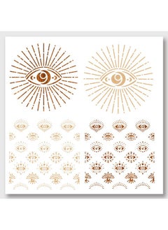 2 Pcs Evil Eye Painting Stencils Templates 11.8×11.8 Inch Reusable Diy Art And Craft Stencils For Painting On Wood Fabric Paper Walls Canvas Floor Tile