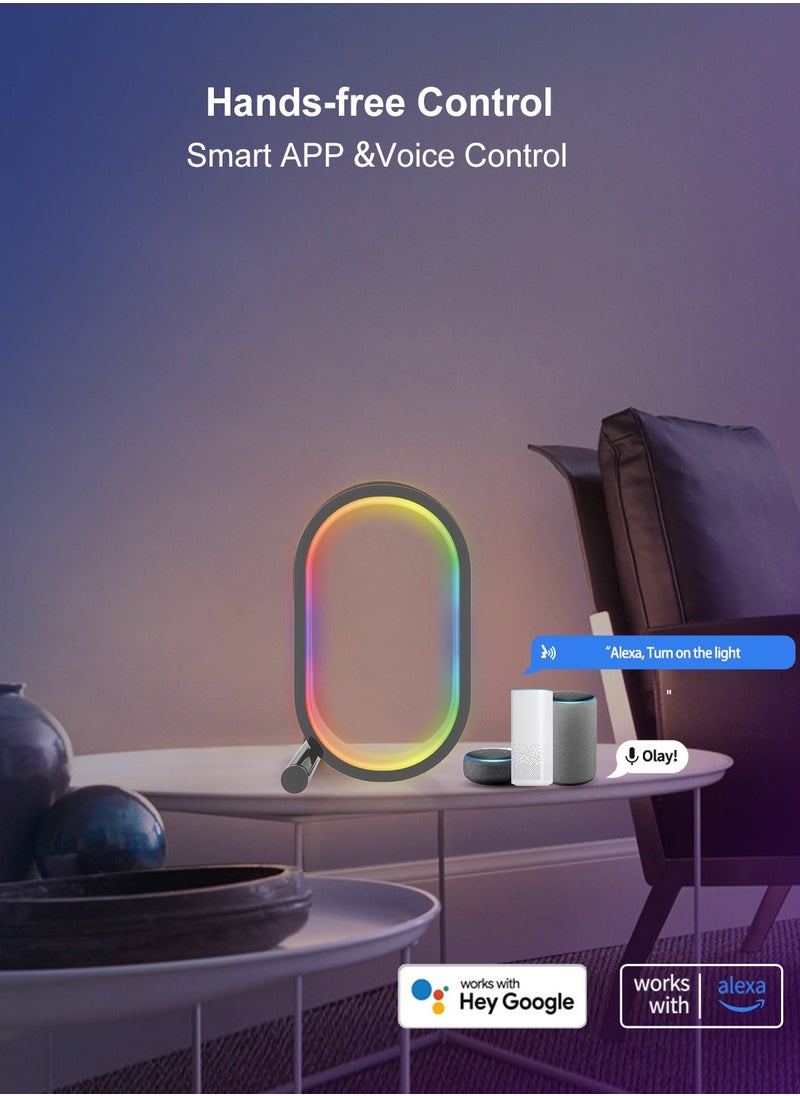 Pretocter - Smart Wifi Table Lamp Modern Minimalist LED Gamer decoration RGB Home Smart Light Remote Control，Gaming Table Gaming Room Atmosphere Light - Image 1