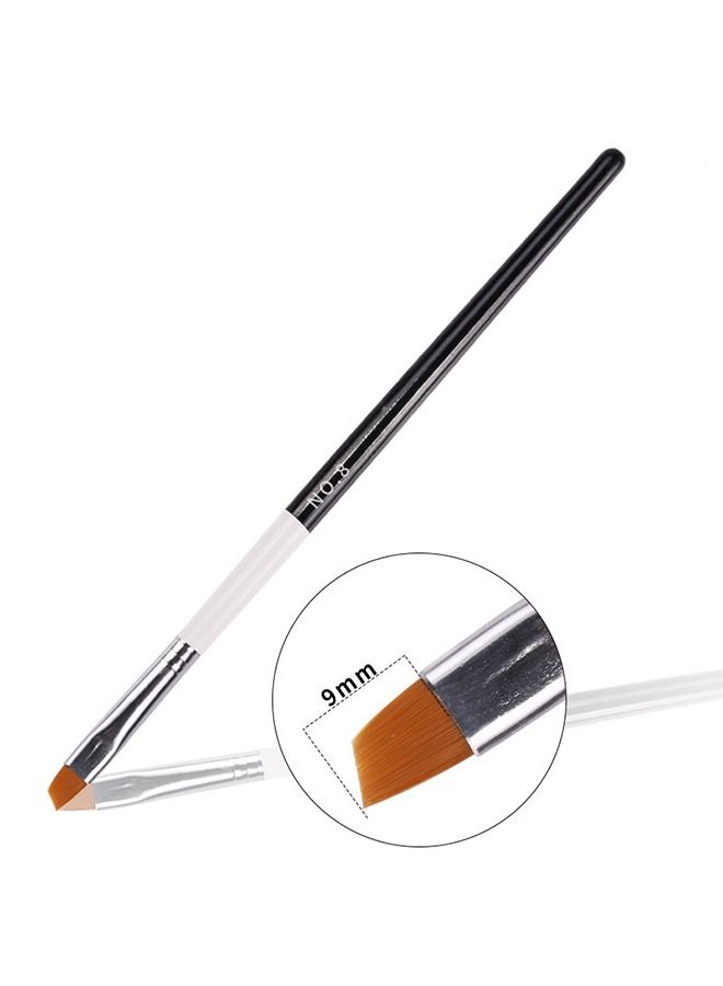 Generic فرشاة فن الأظافر أكريليك 5 قطع فضية  - Image 4