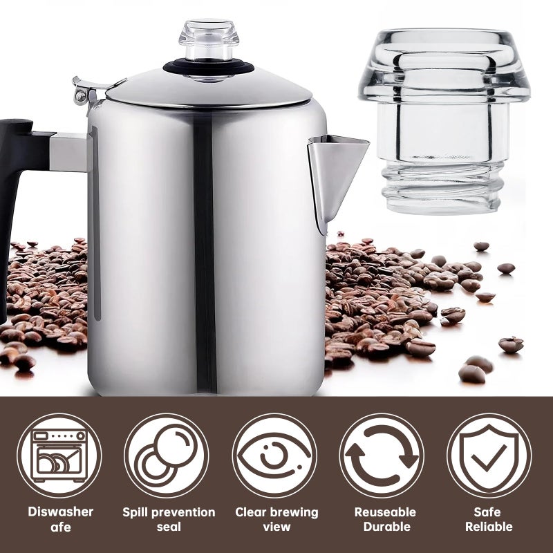 Pulems Coffee Percolator Plastic Knob Top and Washer Rings Compatible with Farberware Yosemite Coffee Percolators, Fit for Farberware Coffee Maker Replacement Parts,Transparent Coffee Percolator Top 2 Sets ï»¿ - Image 5