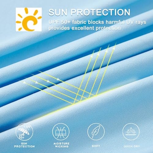 Willit Women's UPF 50+ Quarter Zip Sun Protection Shirt SPF Long Sleeve Workout Golf Hiking Shirt Quick Dry Rash Guard Blue XXL - Image 3