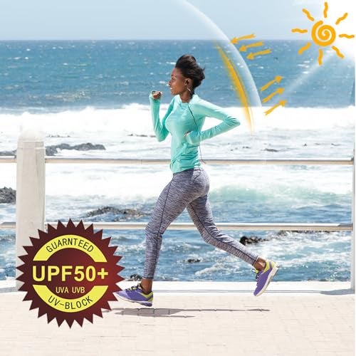 Willit Women's UPF 50+ Quarter Zip Sun Protection Shirt SPF Long Sleeve Workout Golf Hiking Shirt Quick Dry Rash Guard Blue XXL - Image 5