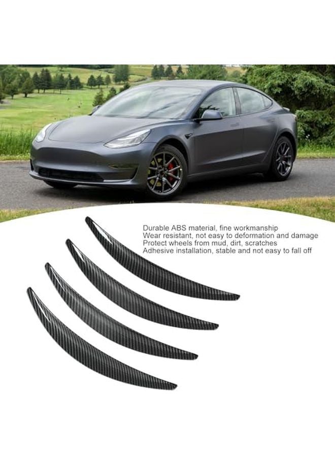 High Gloss Carbon Fiber Style Wheel Fender Flares ABS Plastic 4PCS Set for M3 2017 2022 - Image 3