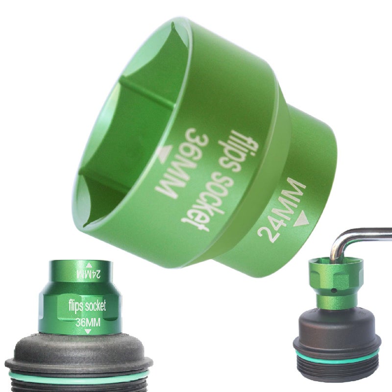 Felisbieti 60 Powerstroke oil filter socket only for Ford 60L64L Powerstroke dieselFueloil Filter cap Removal socket tool24mm36mm socket - Image 3