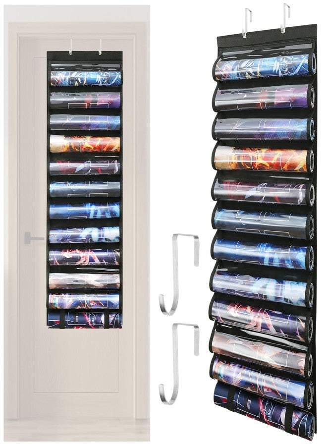 Lconvicely 11+1 Playmat Tube Holderfor MTG with Tube Slot, Hangable Playmat Holder Storage Bag for 24"x14" Standard Mats Compatible with TCG/MTG，Fits 2.83" Tube & 65mm Rolled Mats - Image 1
