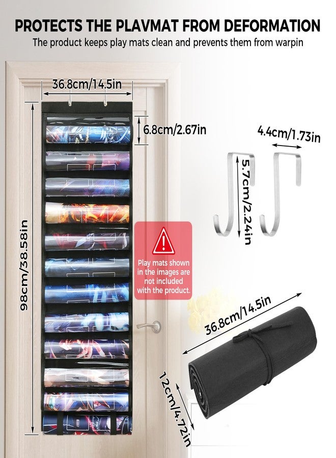 Lconvicely 11+1 Playmat Tube Holderfor MTG with Tube Slot, Hangable Playmat Holder Storage Bag for 24"x14" Standard Mats Compatible with TCG/MTG，Fits 2.83" Tube & 65mm Rolled Mats - Image 2