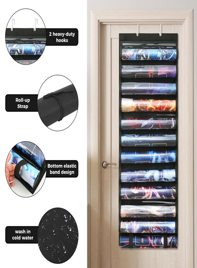 Lconvicely 11+1 Playmat Tube Holderfor MTG with Tube Slot, Hangable Playmat Holder Storage Bag for 24"x14" Standard Mats Compatible with TCG/MTG，Fits 2.83" Tube & 65mm Rolled Mats - Image 5