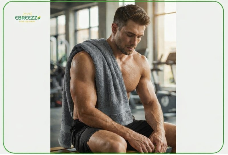 EBREEZZ Gym Towel Set – 2 Piece Premium Cotton Face & Body Towels | 35*70cm 70*140cm - Image 3