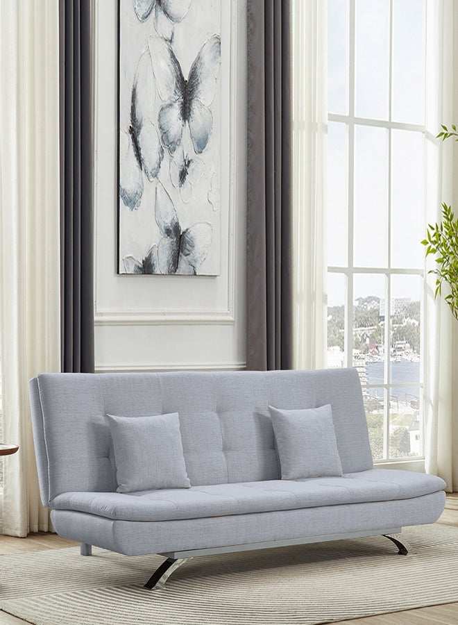 ايست من نون Classic 3 Seats Sofa Bed with Adjustable Backrest, Convertible Sofa Couch and Bed for Efficient Home, Small Spaces, Living Room or Office 190 x 120 x 40 cm in Grey - Image 1