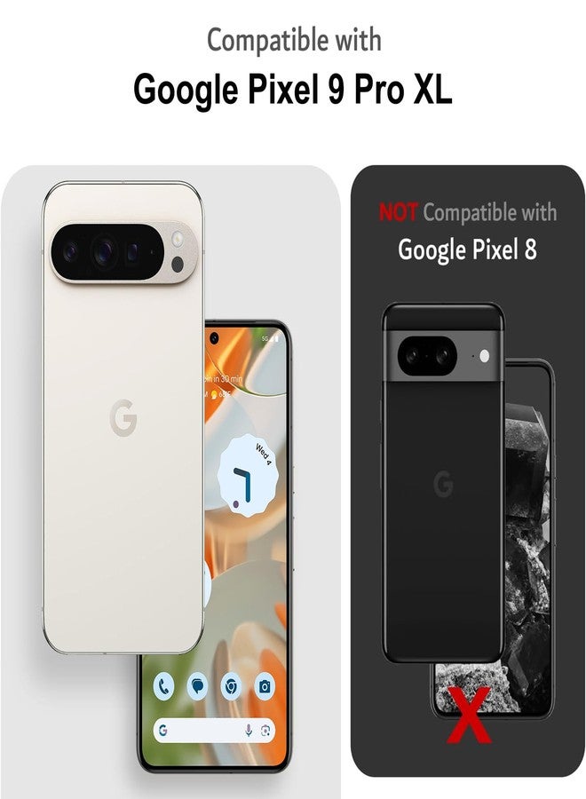 زيي جراب ZIYE المغناطيسي لهاتف Google Pixel 9 Pro XL [متوافق مع MagSafe] تصميم بنمط زهور أسود ناعم من مادة TPU ممتص للصدمات وغطاء خلفي صلب شفاف غير لامع لهاتف Pixel 9 Pro XL، زهرة - Image 2
