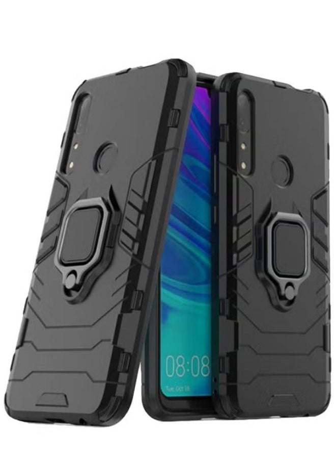 Protective Case Cover With Ring Kickstand For Huawei Y9 Prime 2019 Black 