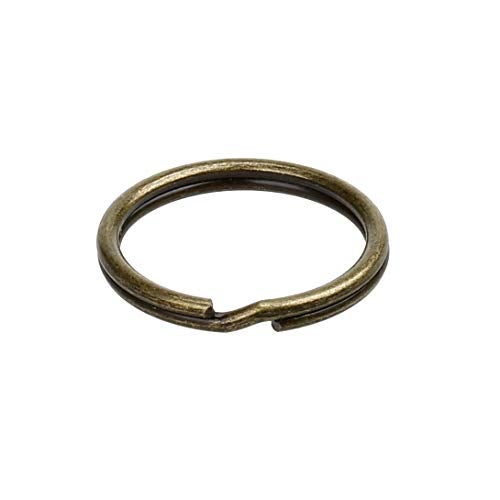COTOWIN Pack of 50pcs 1" Antiqued Brass Plated Key Ring Connectors - Image 1