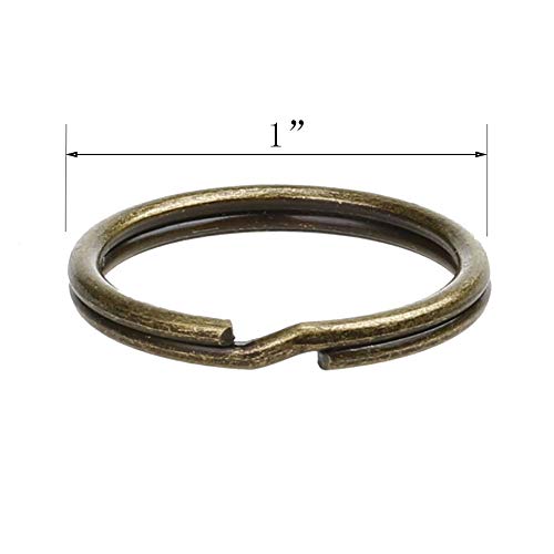COTOWIN Pack of 50pcs 1" Antiqued Brass Plated Key Ring Connectors - Image 2