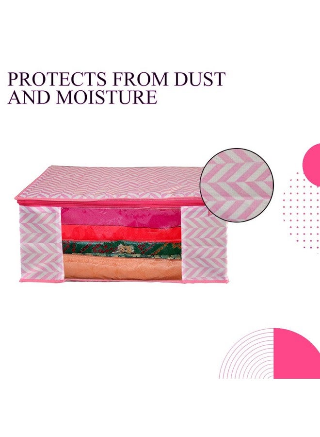 SHAPING FABRIC Shaping Fabric Saree Cover Set of 11 Non-Woven Fabric Clothes Organiser for Wardrobe with Transparent Window & Double Zip Clothes Storage Bag, Garment Cover SC_XL_Large_GCVETR8249653486192726107 - Image 3