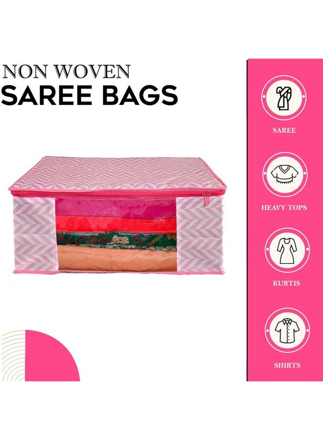 SHAPING FABRIC Shaping Fabric Saree Cover Set of 11 Non-Woven Fabric Clothes Organiser for Wardrobe with Transparent Window & Double Zip Clothes Storage Bag, Garment Cover SC_XL_Large_GCVETR8249653486192726107 - Image 2