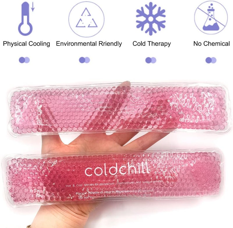 coldchill Reusable Perineal Ice Packs for Postpartum & Hemorrhoid Pain Relief, Hot & Cold Pack for Women After Pregnancy, 2 Ice Pack and 3 Cover. (Pink) - Image 5