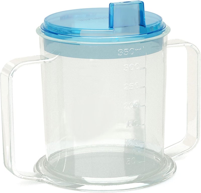 CUREPACK Adult Drinking Cup for Elderly – 350ml Non-Spill Cups – Dishwasher Safe Non-BPA Plastic Two-Handled Cup for Elderly – Sippy Cup for Adults, Disabilities - Image 5