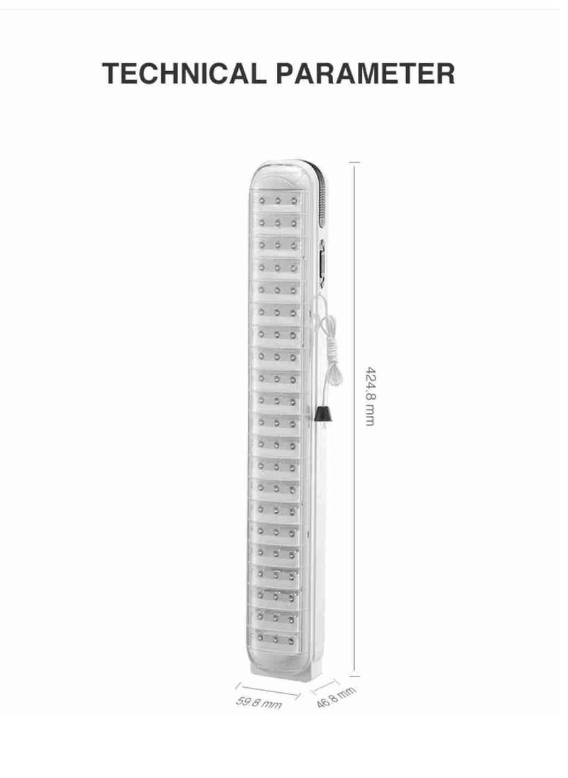 DP - LED Portable Emergency Rechargeable  Hand Lamp with Solar Panel Charge Port 12.6W - Image 1