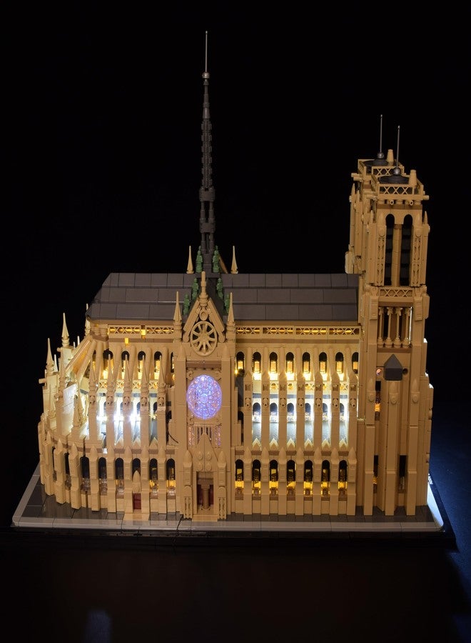 LightGo LED Lighting Kit Designed for Lego 21061 Notre-Dame de Paris Building Set - Not Include Model (Remote Version) - Image 4
