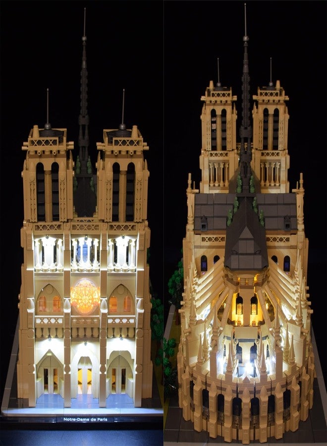 LightGo LED Lighting Kit Designed for Lego 21061 Notre-Dame de Paris Building Set - Not Include Model (Remote Version) - Image 5