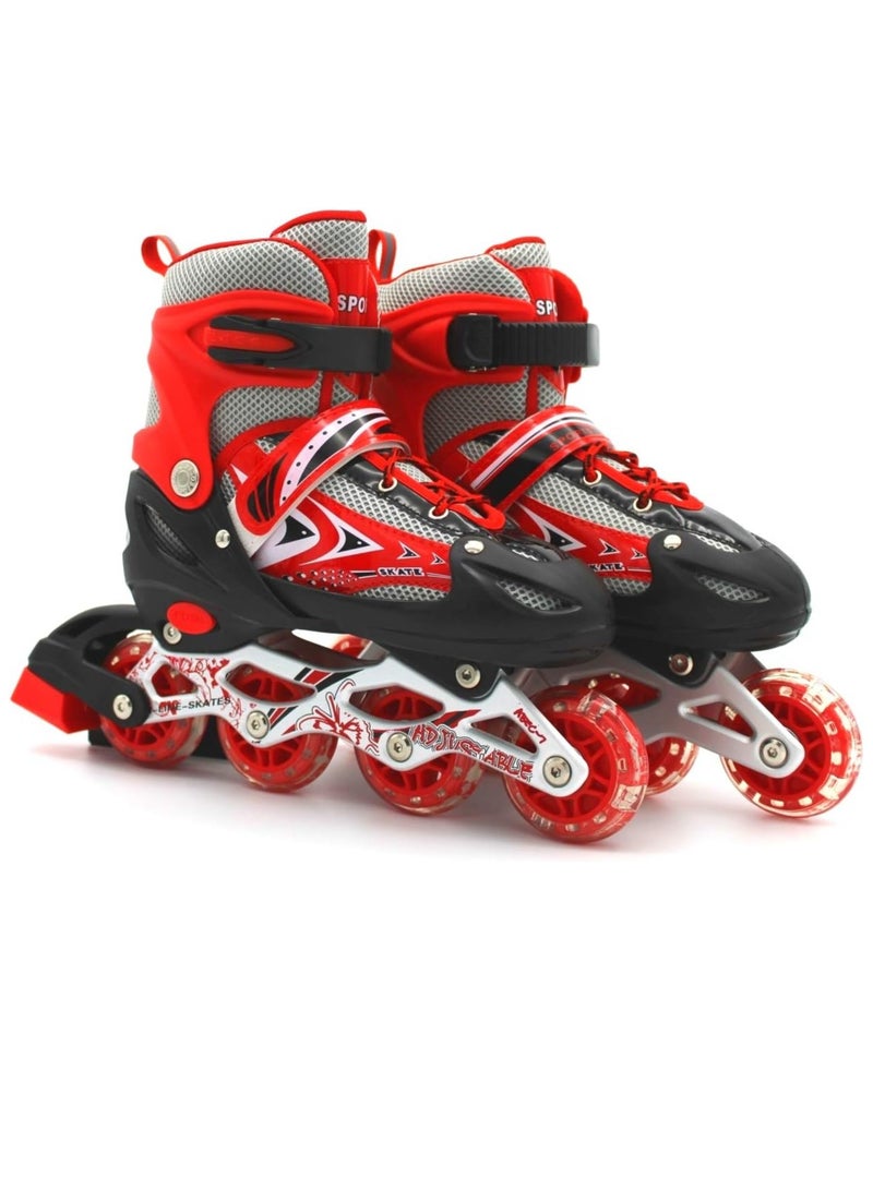 DubaiGallery Adjustable Inline Roller Skates Men and Women Flat Flower Skates Professional Single Row Fancy Roller Skates Inline Skater Beginners  - Image 4