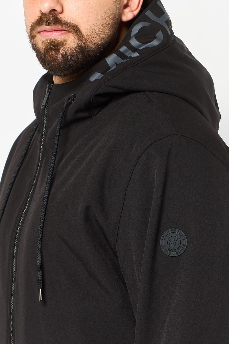 Michael Kors جاكيت سميك بغطاء رأس للرجال، أسود - Image 2